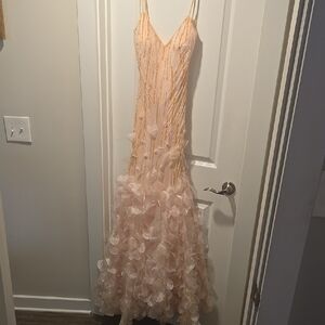 Elegant Pink/ Peach Evening Gown